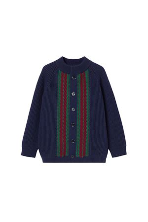 Cardigan con dettagli Web GUCCI KIDS | 823399XKEXL4551